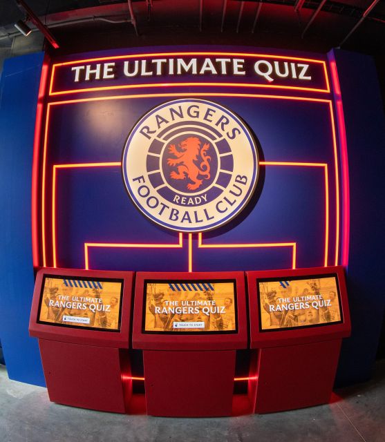 Glasgow: Rangers Football Club Museum - Build-your-dream-team screens: the fun part that grabs everyone